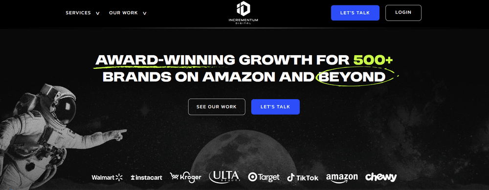 Incrementum Digital homepage, an Amazon PPC strategy consulting agency