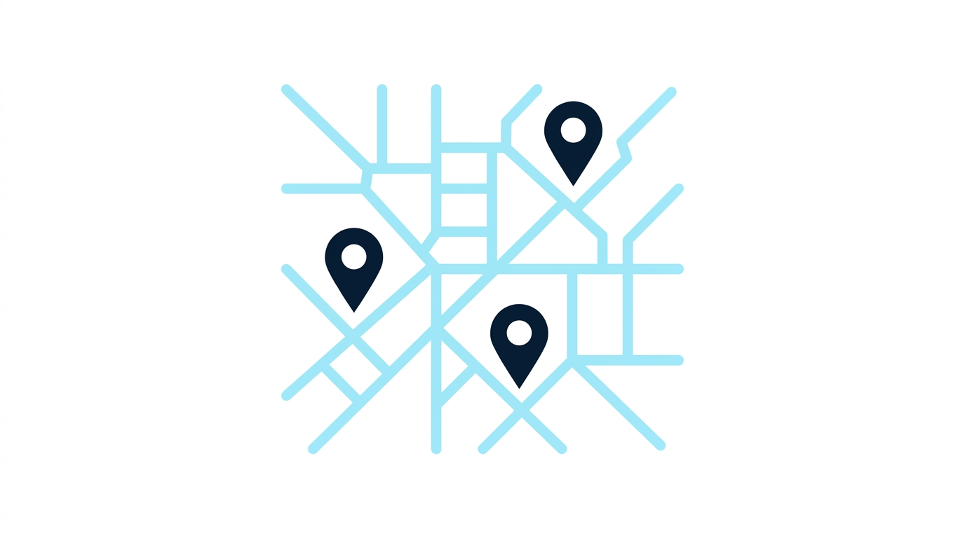 Lokale SEO-Illustration