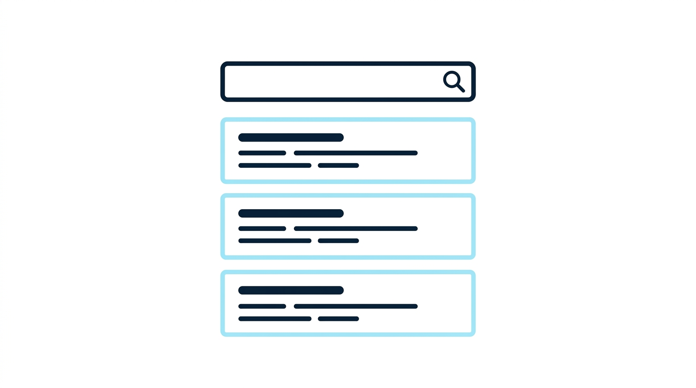 Abbildung der Suchergebnisse